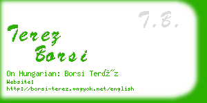 terez borsi business card